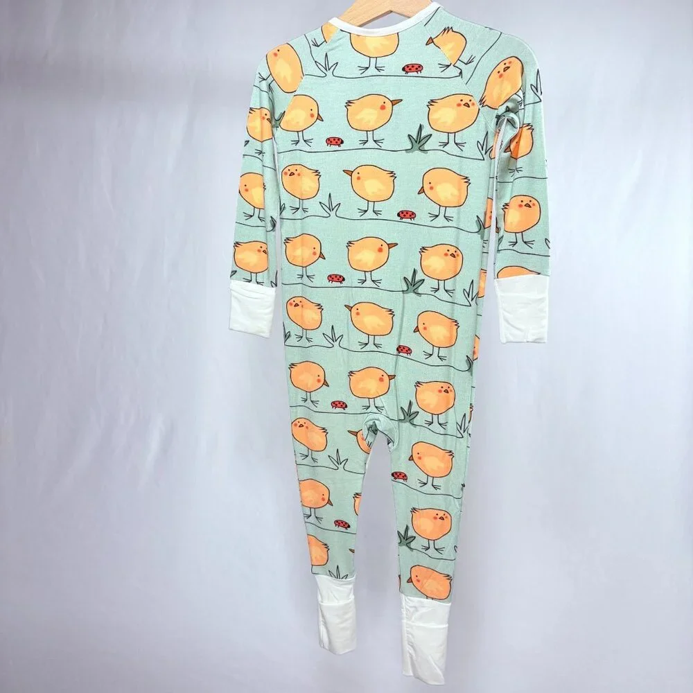 NWOT NWD Bamboo Spring Chick Ladybug Print Convertible Zippered Sleeper 18-24m